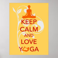 Behalt Calm und Liebe Yoga einzigartiges Kunstdruc