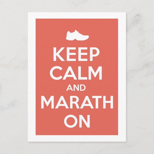 Behalt Calm und Marathon Postkarte (Vorderseite)