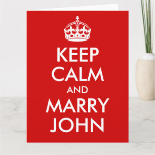 Behalt Calm und Marry BLANK Karte