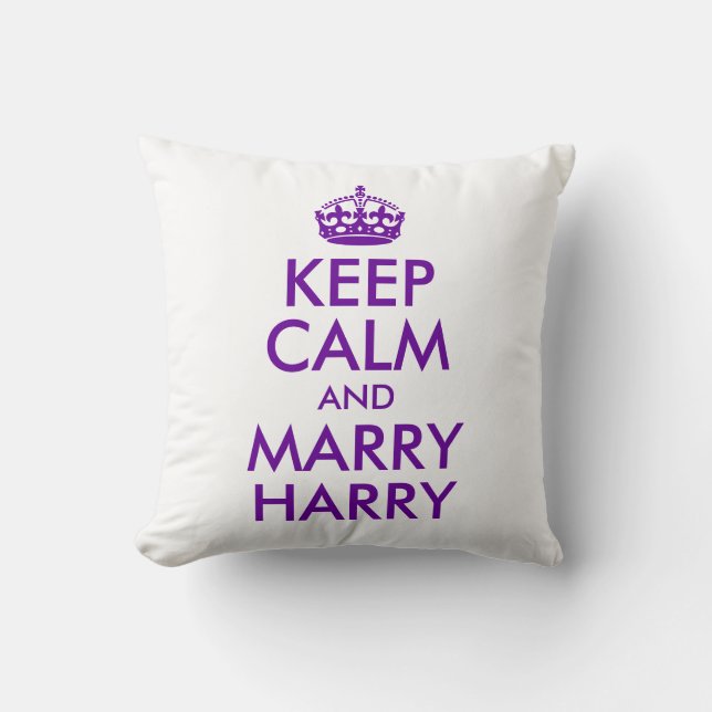 Behalt Calm und Marry Harry Kissen (Vorderseite)