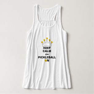 Behalt Calm und Pickleball On, Pickleball Crown Tank Top