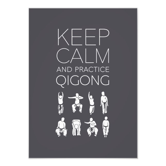 Behalt Calm und Praxis Qigong Fotodruck (Vorne)