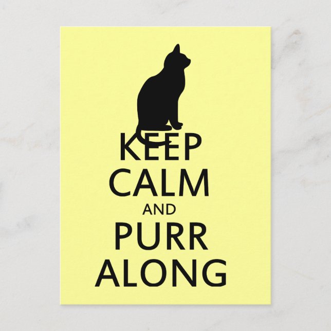 Behalt Calm und PURR entlang Postkarte (Vorderseite)