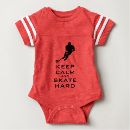 BEHALT CALM UND SKATE HARD HOCKEY T-Shirt