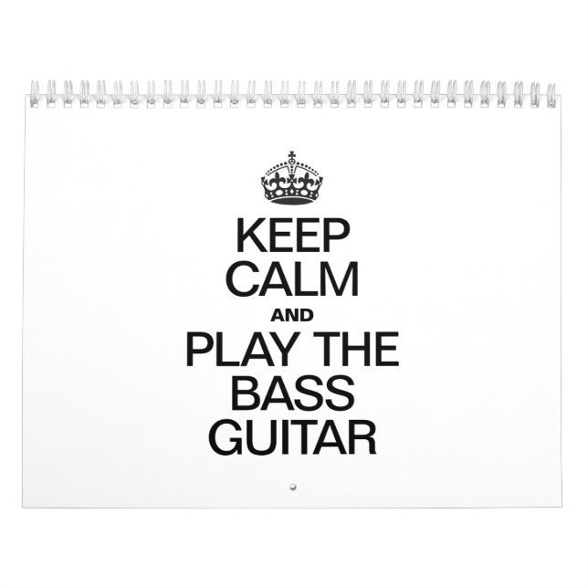BEHALT CALM UND SPIELE DAS BASISGUITAR KALENDER (Titelbild)