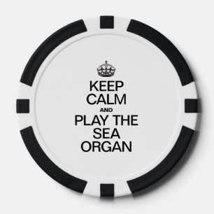 BEHALT CALM UND SPIELE DAS MEERESORGAN POKERCHIPS
