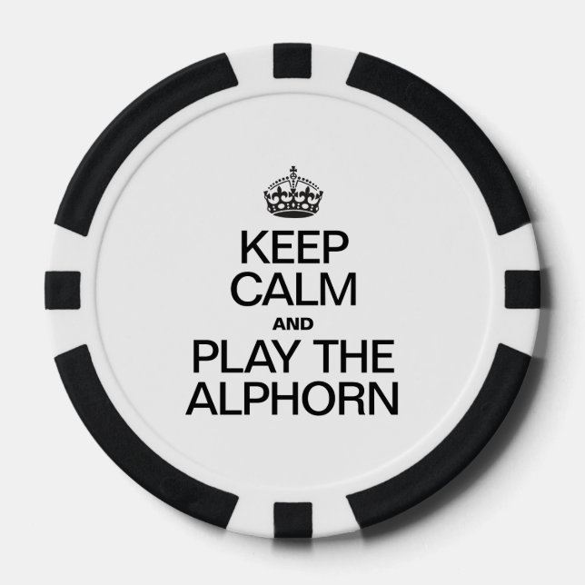 BEHALT CALM UND SPIELE DEN ALPHORN POKERCHIPS (Vorderseite)