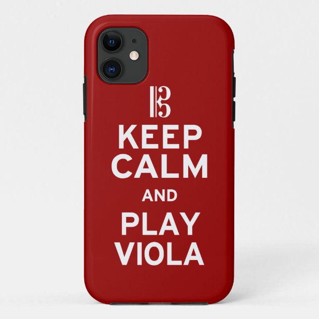 Behalt Calm und spiele Viola Case-Mate iPhone Hülle (Rückseite)