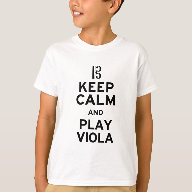 Behalt Calm und spiele Viola T-Shirt (Vorderseite)