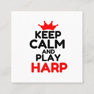BEHALT CALM UND SPIELHARP QUADRATISCHE VISITENKARTE