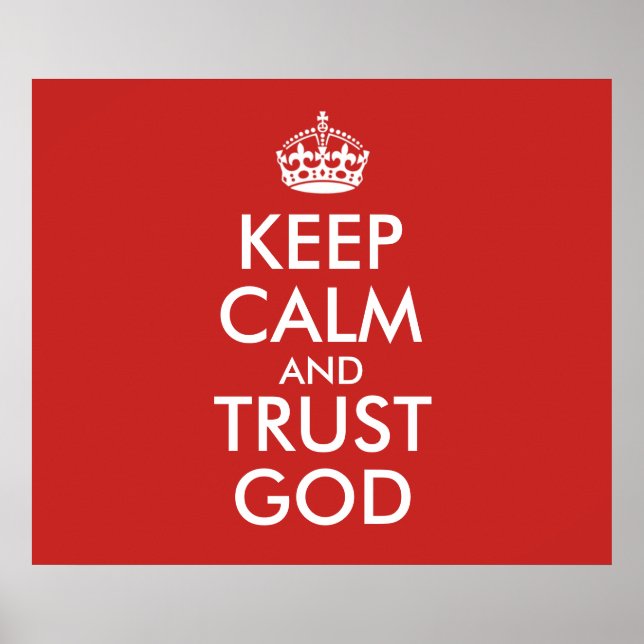 BEHALT CALM UND TRUST GOTT POSTER (Vorne)