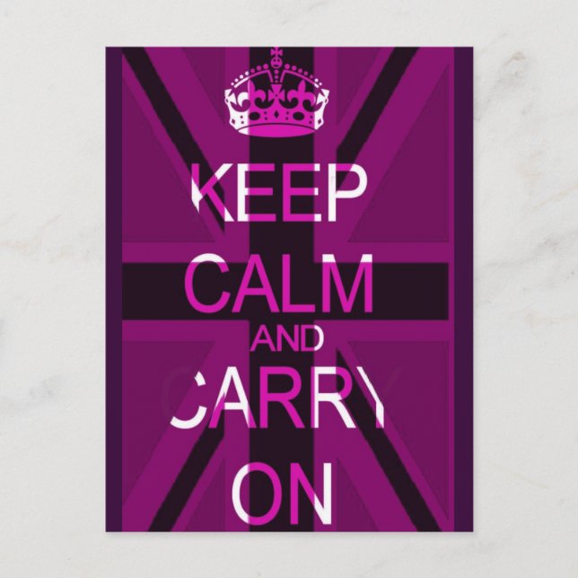 Behalt Calm Union Jack Postcard Postkarte (Vorderseite)