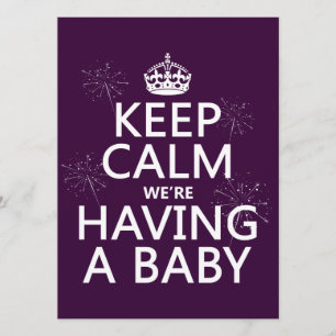 Behalt Calm Wir haben ein Baby (in jeder Farbe) Einladung