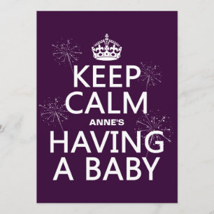 Behalt Calm X hat ein Baby (in jeder Farbe) Einladung