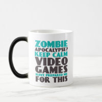 Behalt Calm Zombie Apokalypse Gamers Funny Mug