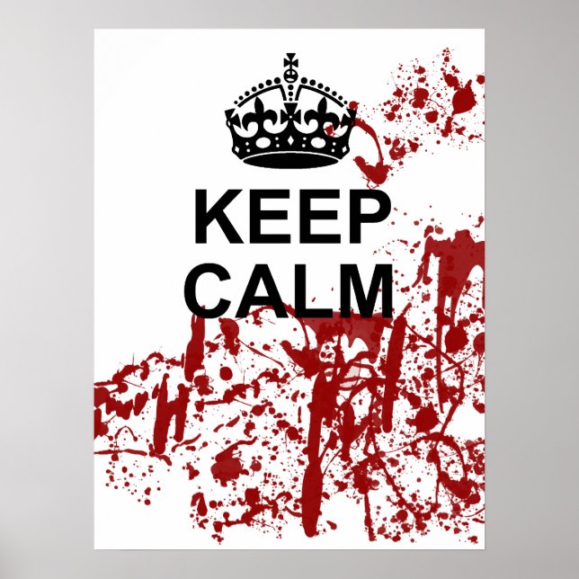 Behalt Calm Zombie Apokalypse Poster (Vorne)