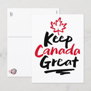 Behalt CANADA Great! Canadian Maple Leaf wieder he Feiertagspostkarte