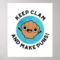 Behalt Clam und machen Puns lustige Muschel Puff