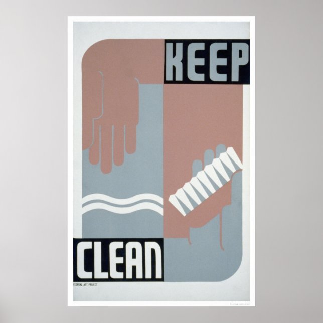 Behalt Clean 1938 WPA Poster (Vorne)