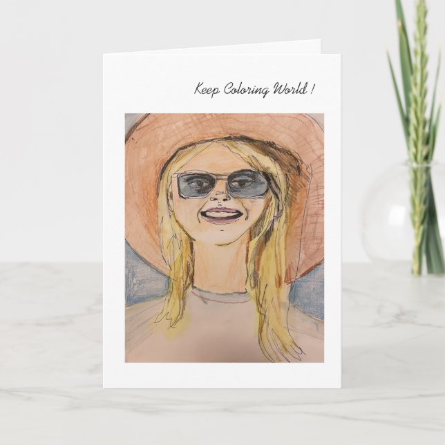 Behalt Coloring Marilyn Card Karte (Vorderseite)