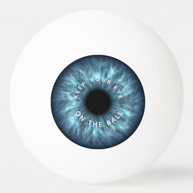 Behalt dein Auge auf dem Ball - EYEBALL Ping Pong  Tischtennisball (Vorderseite)