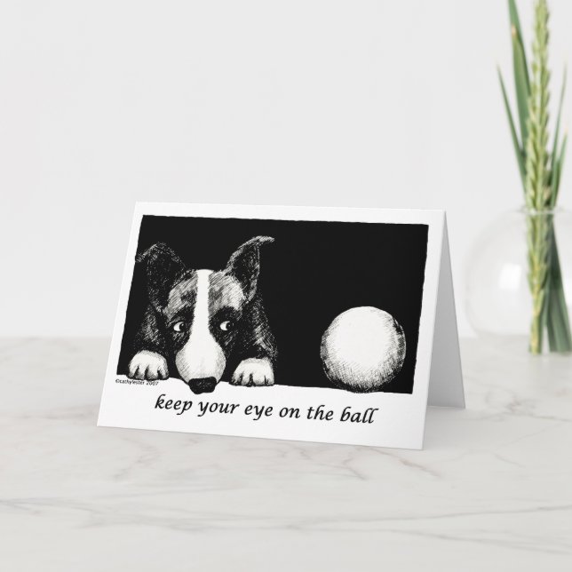 Behalt dein Auge auf den Ball Karte (Vorderseite)