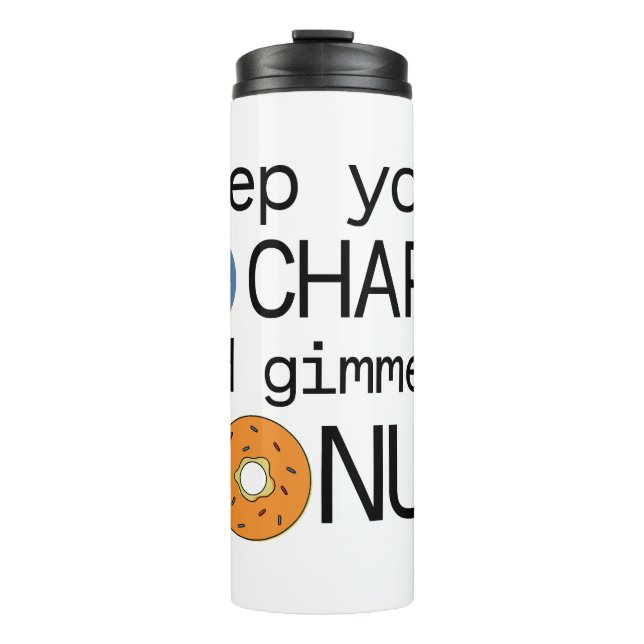 Behalt Dein (Donut) Diagramm und Gimme a Donut Thermosbecher (Vorderseite)