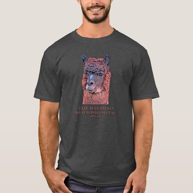 Behalt deine Augen auf Was ist vor dir Prov.4:23 T-Shirt (Vorderseite)