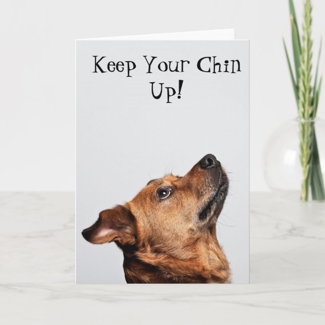 Behalt deine Chin-Up-Grußkarte Karte (Vorderseite)
