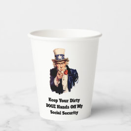 Behalt deine schmutzigen DOGE-Hände von meiner soz Pappbecher