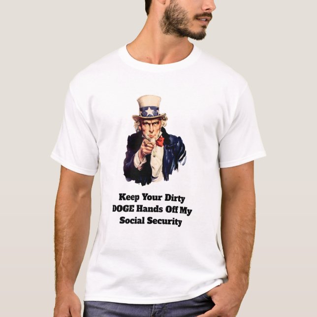 Behalt deine schmutzigen DOGE-Hände von meiner soz T-Shirt (Vorderseite)