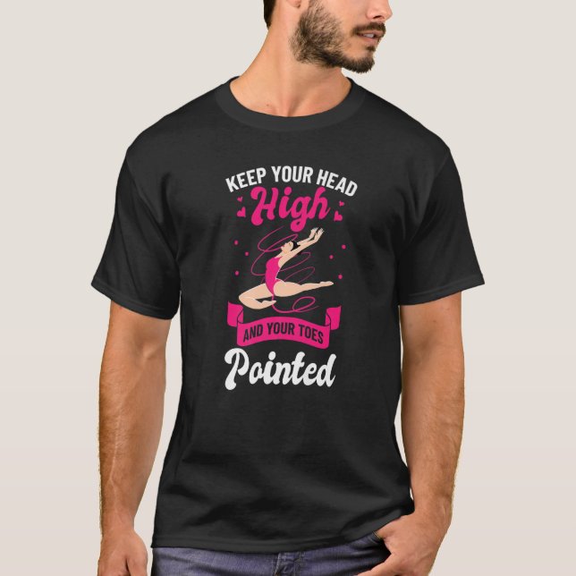 Behalt deinen Kopf hoch und deine Zehen mit Acroba T-Shirt (Vorderseite)
