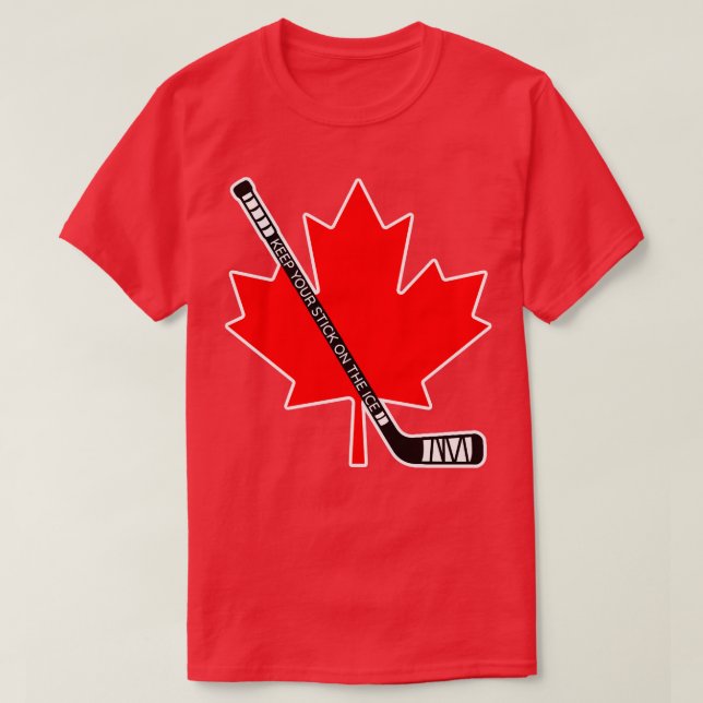 Behalt deinen Stock an der Eiswand Kanada T-Shirt (Design vorne)
