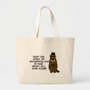 Behalt den Geist des Groundhog-Tages in deinem Her Jumbo Stoffbeutel