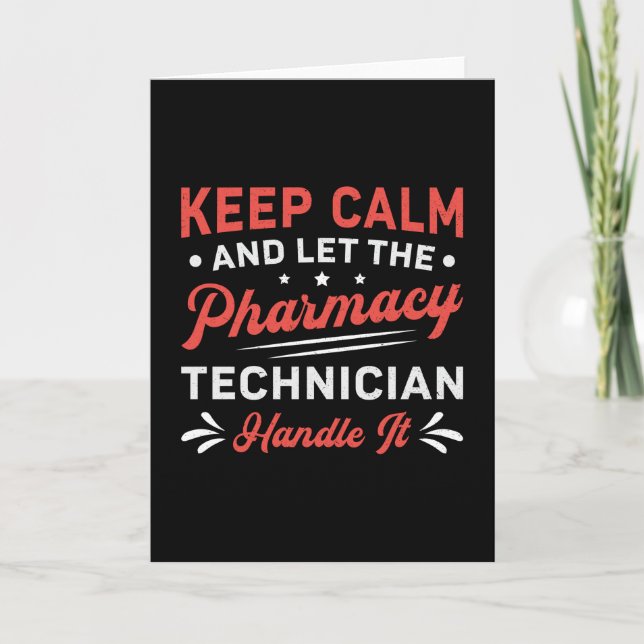 Behalt den Umgang des Apothekers mit Calm Pharmacy Karte (Vorderseite)