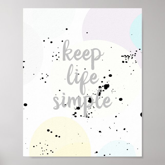 behalt der einfachen Zitat-Poster-Typografie Poster (Vorne)