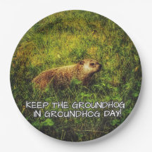 Behalt der Groundhog-Platte am Groundhog Day