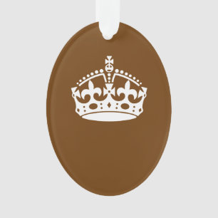 Behalt der Kronen auf Braun Ornament