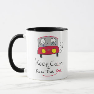 Behalt der Prüfung auf beruhigende Fahrweise Tasse