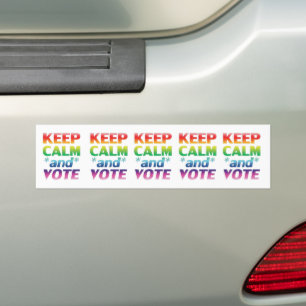 behalt der Regenbogengradtypografie und Abstimmung Autoaufkleber