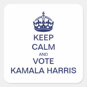 Behalt der Ruhe und Abstimmung Kamala Harris Quadratischer Aufkleber