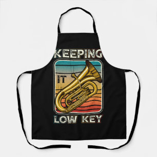Behalt der Tuba Player Bass Cle mit Low-Key-Instru Schürze