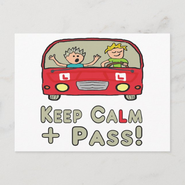 Behalt des Calm Driving-Tests Postkarte (Vorderseite)