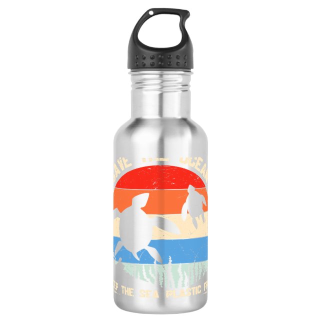 Behalt des Meeres Plastikfrei Gerecycelt Rett des  Edelstahlflasche (Vorderseite)