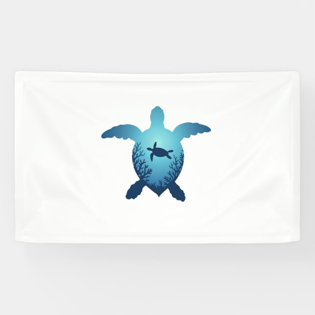 Behalt des Meeres Plastikfrei Rett der Meeresschil Banner (Horizontal)