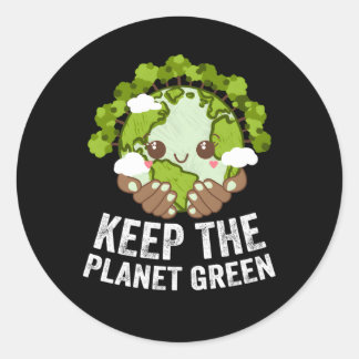 Behalt des Planeten Grüne Ökologie Bäume Ökosystem Runder Aufkleber