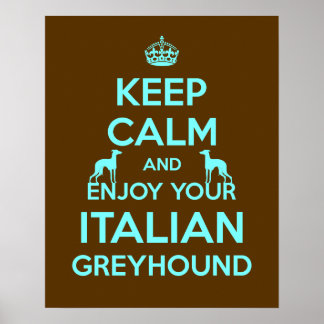 Behalt dich ruhig und genieße deinen italienischen poster