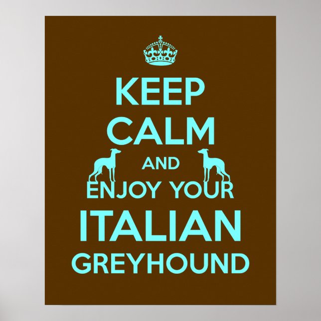 Behalt dich ruhig und genieße deinen italienischen poster (Vorne)