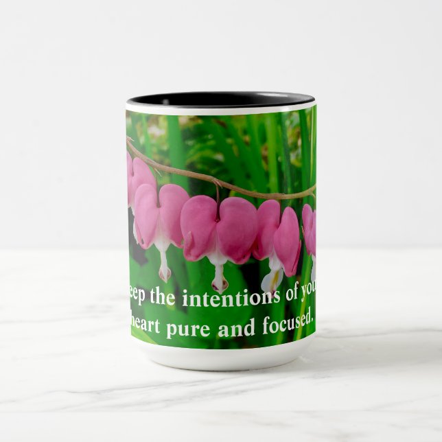 Behalt die Intentionen Ihres Herzens pur & fokussi Tasse (Zentrum)