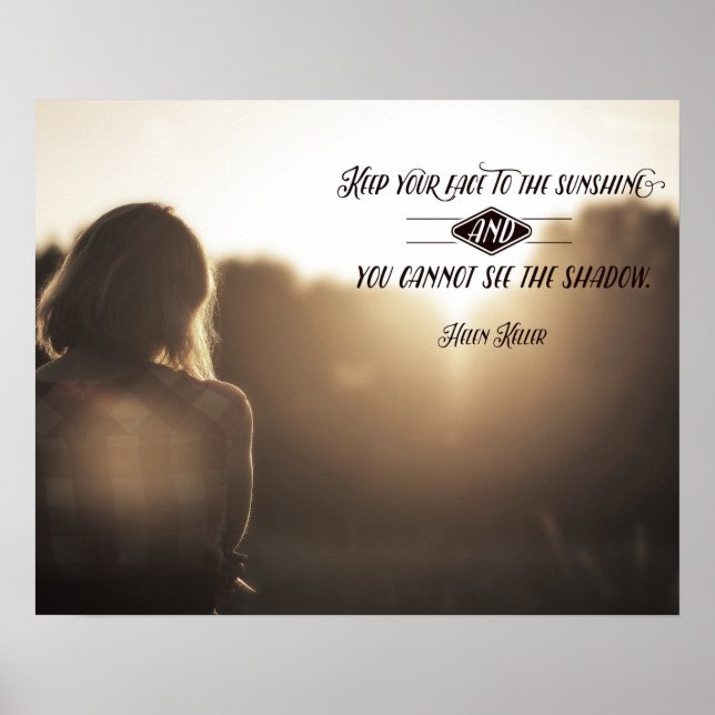 Behalt dir das Gesicht zum Sonnenschein Poster (Vorne)